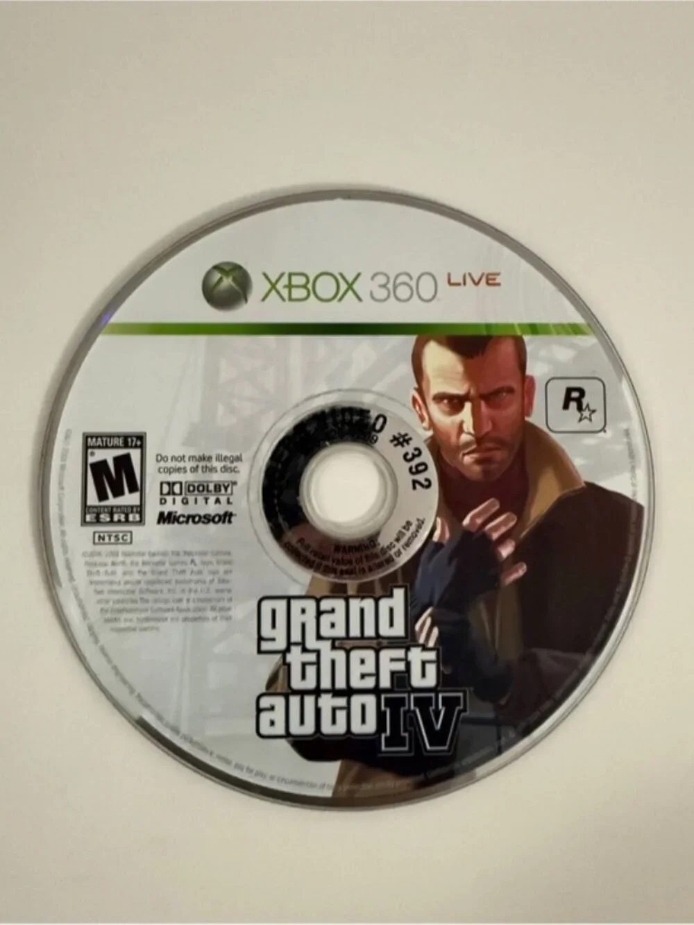 Grand Theft Auto IV Xbox 360 Game Complete w/ Case & Disc